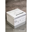 Urne mariage gris et blanc
