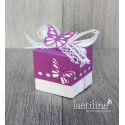 Boîte à dragées Papillon avec ruban personnalisé