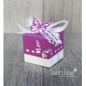 Boîte à dragées Papillon avec ruban personnalisé